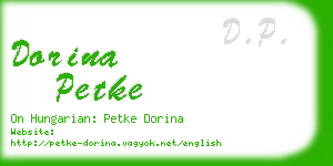 dorina petke business card